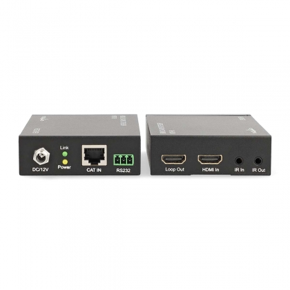 HDMI™-Extender | Over Cat6 | tot 60 m | 4K@60Hz | 18 Gbps | Metaal | Antraciet