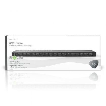 HDMI™-Splitter | 2 x 8 poort(en) | HDMI™ Input | USB-A Female / 16x HDMI™ Output | 4K@60Hz | 18 Gbps | Metaal | Antraciet