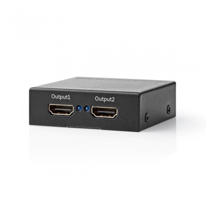 HDMI™-Splitter | 2 poort(en) | HDMI™ Input | 2x HDMI™ Output | 4K@60Hz | 18 Gbps | Metaal | Antraciet