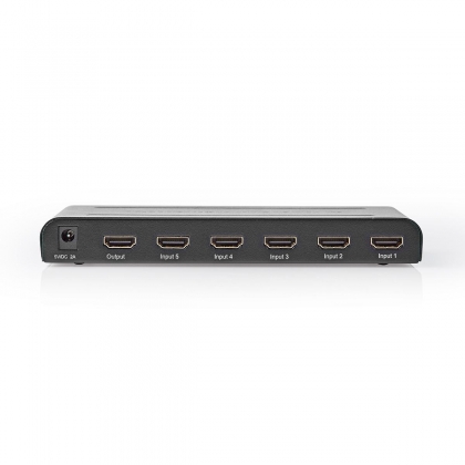 HDMI™-Switch | 5-Poorts poort(en) | 5x HDMI™ Input | 1x HDMI™ Output | 4K@60Hz | 18 Gbps | Afstandbestuurbaar | Metaal | Antraciet