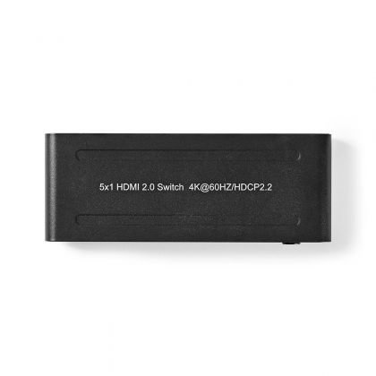 HDMI™-Switch | 5-Poorts poort(en) | 5x HDMI™ Input | 1x HDMI™ Output | 4K@60Hz | 18 Gbps | Afstandbestuurbaar | Metaal | Antraciet