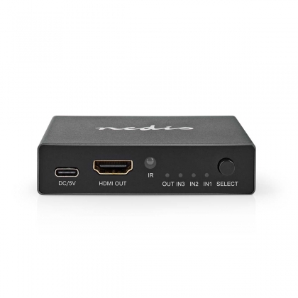 HDMI™-Switch | 3 poort(en) | 3x HDMI™ Input | HDMI™ Output | 8K@60Hz | 45 Gbps | Afstandbestuurbaar | Aluminium | Antraciet