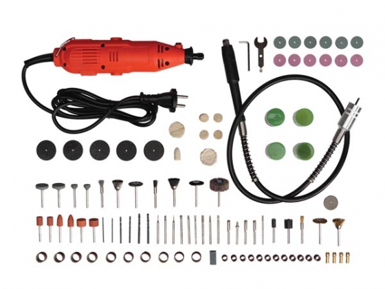 ELEKTRISCHE PRECISIEBOOR & GRAVEERSET- 162 st.