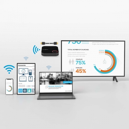 Draadloze HDMI™ Ontvanger | Wi-Fi | 2400 MHz | 30 m (gezichtsveld) | 4K@60Hz | 0.04 Gbps | PVC | Zwart