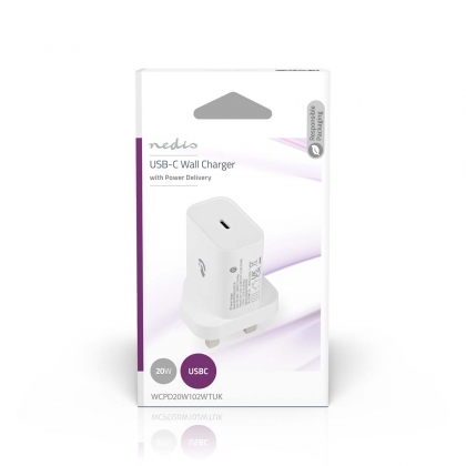 Oplader | 20 W | Snellaad functie | 1.67 / 2.22 / 3.0 A | Outputs: 1 | USB-C™ | Automatische Voltage Selectie