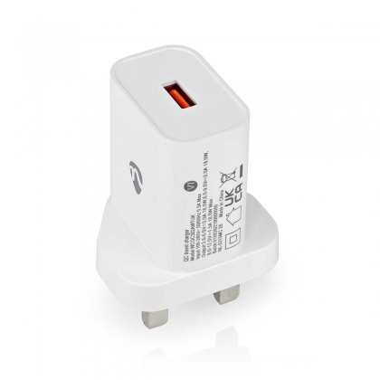 Oplader | 18 W | Snellaad functie | 3.0 A | Outputs: 1 | USB-A | Automatische Voltage Selectie