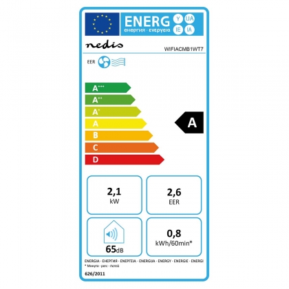 SmartLife 3-in-1 Airconditioner | Wi-Fi | 7000 BTU | 60 m³ | Ontvochtiging | Android™ / IOS | Energieklasse: A | 2 Snelheden | 65 dB | Wit