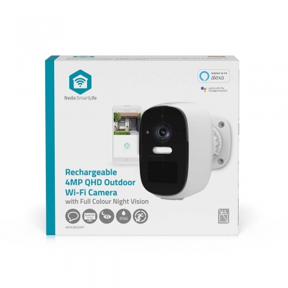 SmartLife Wi-Fi Camera voor Buiten met Accu | 4MP 1440p / 2560x1440 | IP66