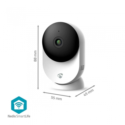 SmartLife Camera voor Binnen | Wi-Fi | 3MP Full HD 1296p | Cloud Opslag (optioneel) / microSD (niet inbegrepen) / Onvif | Met bewegingssensor | Nachtzicht | Wit