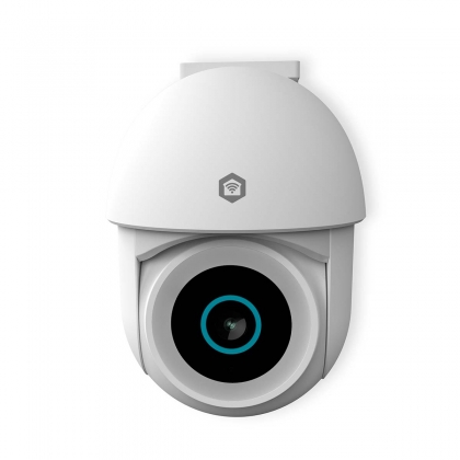 SmartLife Camera voor Buiten | Wi-Fi | Spotlight | 3MP Full HD 1296p | Pan tilt | IP65 | Cloud Opslag (optioneel) / microSD (niet inbegrepen) / Onvif | 5 V DC | Met bewegingssensor | Nachtzicht | Wit