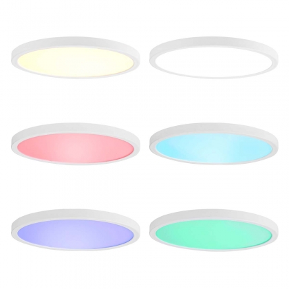 SmartLife Plafondlamp | Wi-Fi | RGB / Warm tot Koel Wit | Rond | Diameter: 290 mm | 1800 lm | 2700 - 6500 K | IP20 | Energieklasse: F | Android™ / IOS