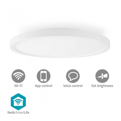 SmartLife Plafondlamp | Wi-Fi | RGB / Warm tot Koel Wit | Rond | Diameter: 290 mm | 1800 lm | 2700 - 6500 K | IP20 | Energieklasse: F | Android™ / IOS