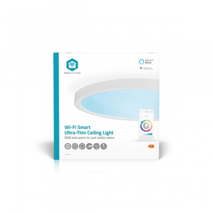 SmartLife Plafondlamp | Wi-Fi | RGB / Warm tot Koel Wit | Rond | Diameter: 290 mm | 1800 lm | 2700 - 6500 K | IP20 | Energieklasse: F | Android™ / IOS