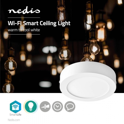 SmartLife Plafondlamp | Wi-Fi | Koel Wit / Warm Wit | Rond | Diameter | 800 lm | 2700 - 6500 K | IP20 | Energieklasse: G | Android™ / IOS