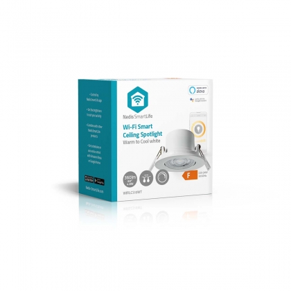 SmartLife Plafondlamp | Wi-Fi | Warm tot Koel Wit | Rond | Diameter: 52 mm | 360 lm | 2700 - 6500 K | IP20 | Energieklasse: F | Android™ / IOS