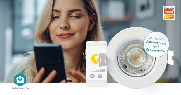 SmartLife Plafondlamp | Wi-Fi | Warm tot Koel Wit | Rond | Diameter: 52 mm | 360 lm | 2700 - 6500 K | IP20 | Energieklasse: F | Android™ / IOS