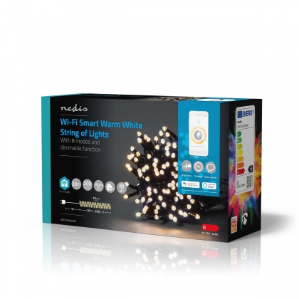 SmartLife-kerstverlichting | Koord | Wi-Fi | Warm Wit | 200 LED's | 20.0 m | Android™ / IOS