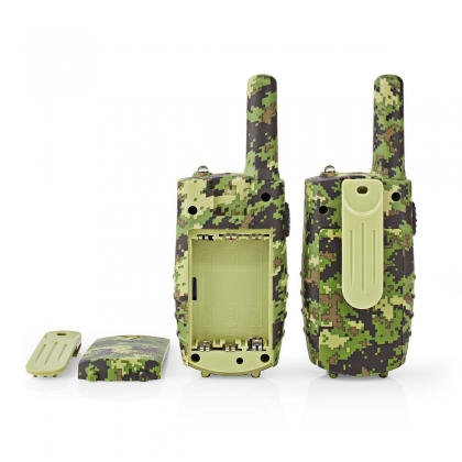 Walkie talkie Set | 2 Handsets | Tot 8 km | Frequentiekanalen: 8 | PTT / VOX | tot 2,5 uur | Koptelefoonoutput | 2 Headsets | Inclusief reiskoffer | Groen