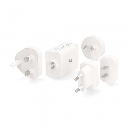 Reisadapter | 100 - 240 V AC 50/60 Hz | 65 W | Wit