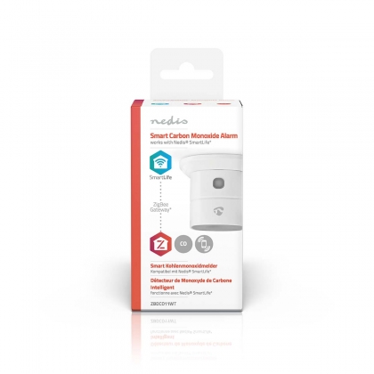 SmartLife CO Detector | Zigbee 3.0 | Batterij Gevoed | Levenscyclus sensor: 10 Jaar | EN 50291 | Android™ / IOS | Met testknop | 85 dB | Wit