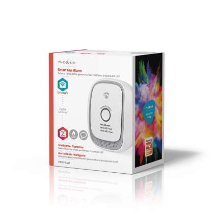 SmartLife Gasdetector | Zigbee 3.0 | Netvoeding | Levenscyclus sensor: 5 Jaar | EN 50194-1:2009 | Android™ / IOS | Met testknop | 75 dB | Wit