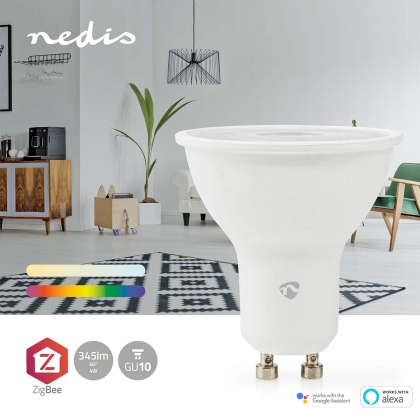 SmartLife Multicolour Lamp | Zigbee 3.0 | GU10 | 345 lm | 4.7 W | RGB / Warm tot Koel Wit | 2200 - 6500 K | Android™ / IOS | Spot | 1 Stuks