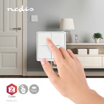 SmartLife Wandschakelaar | Zigbee 3.0 | Muurmontage | Android™ / IOS | Kunststof | Wit