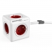 PowerCube Extended, stekkerdoos, 5 sockets, 3m, wit/rood