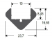 ALUMINIUM PROFIEL VOOR LEDSTRIPS - 45° HOEK - 2 meter