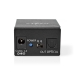 Digitale Audio-Switch | 2-wegs | Input: DC Power / 2x TosLink | Output: TosLink Female | Manueel / Schakelaar | Metaal | Zwart