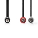 Stereo-Audiokabel | 3,5 mm Male | 2x RCA Male | Vernikkeld | 1.50 m | Rond | Zwart | Label