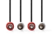 Stereo-Audiokabel | 2x RCA Male | 2x RCA Male | Vernikkeld | 10.0 m | Rond | Rood / Wit | Label