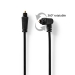 Optische Audiokabel | TosLink Male | TosLink Male | Draaibaar | 1.00 m | Rond | PVC | Zwart | Envelop