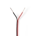 Speaker-Kabel | 2 x 0.35 mm² | CCA | 100.0 m | Rond | PVC | Rood / Zwart | Folieverpakking