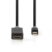 Mini DisplayPort-Kabel | DisplayPort 1.4 | Mini-DisplayPort Male | HDMI™ Connector | 48 Gbps | Verguld | 2.00 m | Rond | PVC | Antraciet | Polybag