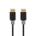 DisplayPort-Kabel | DisplayPort Male | DisplayPort Male | 8K@60Hz | Verguld | 2.00 m | Rond | PVC | Antraciet | Doos