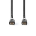 USB-Kabel | USB 3.2 Gen 2x2 | USB-C™ Male | USB-C™ Male | 100 W | 4K@60Hz | 20 Gbps | Verguld | 2.00 m | Rond | PVC | Zilver | Doos