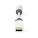 USB-C™ Adapter | USB 2.0 | USB-C™ Male | 3,5 mm Female | 0.10 m | Rond | Verguld | PVC | Wit | Doos