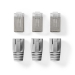 RJ45-Connector | RJ45 Pass Through | Stevig/Gesnoerd FTP CAT6 | Recht | Verguld | 10 Stuks | PVC | Grijs / Wit / Zwart | Doos