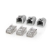 RJ45-Connector | RJ45 Pass Through | Stevig/Gesnoerd FTP CAT6 | Recht | Verguld | 10 Stuks | PVC | Grijs / Wit / Zwart | Doos