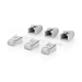 RJ45-Connector | RJ45 Pass Through | Stevig/Gesnoerd FTP CAT6a | Recht | Verguld | 10 Stuks | PVC | Grijs / Wit / Zwart | Doos