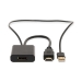 HDMI™-Adapter | HDMI™ Connector | DisplayPort Male / USB-A Male | Verguld | Recht | PVC | Zwart | 1 Stuks | Doos