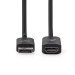 DisplayPort-Adapter | DisplayPort Male | HDMI™ Output | 8K@30Hz | Vernikkeld | Recht | 0.20 m | Rond | TPE | PVC | Zwart | Doos