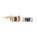 Seriële Adapter | Adapter | D-SUB 9-Pins Female | RJ45 Female | Vernikkeld | Ivoor | Doos