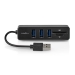 USB-Hub | 1x USB-A | 3x USB A Female | 5-Poorts poort(en) | USB 2.0 | USB Gevoed | SD & MicroSD