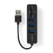 USB-Hub | 1x USB-A | 3x USB A Female | 5-Poorts poort(en) | USB 2.0 | USB Gevoed | SD & MicroSD