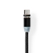 USB-Kabel | USB 2.0 | USB-A Male | USB Micro-B Male / USB-C™ Male | 10 W | No Data Transfer | Vernikkeld | 2.00 m | Rond | Nylon | Zwart | Doos