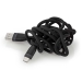 USB-Kabel | USB 2.0 | USB-A Male | USB-C™ Male | 15 W | 480 Mbps | Vernikkeld | 1.50 m | Rond | Silicone | Zwart | Doos