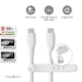 USB-Kabel | USB 2.0 | USB-C™ Male | USB-C™ Male | 60 W | 480 Mbps | Vernikkeld | 1.50 m | Rond | Silicone | Wit | Doos