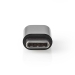 USB-C™ Adapter | USB 2.0 | USB-C™ Male | USB Micro-B Female | 480 Mbps | Rond | Vernikkeld | Zwart | Doos